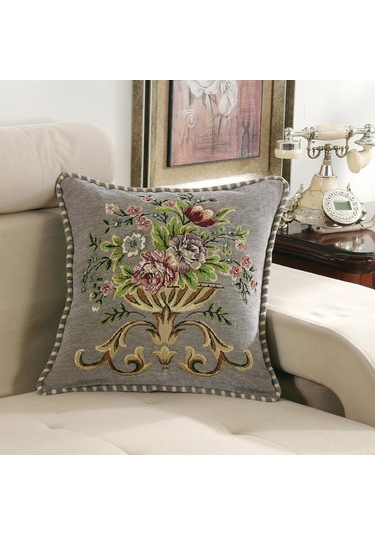 Suntek 48x48cm Makinede Yıkanabilir Dekoratif Yastık Gri Gri