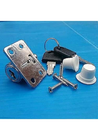 Veranda Kapısı İçin Yeni Sürgülü Pencere Kilidi - Gümüş - Vidalı