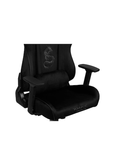 Rio Pus Balerion Terletmez Kadife Kumaş Siyah Gaming Oyuncu Koltuğu -3 Siyah