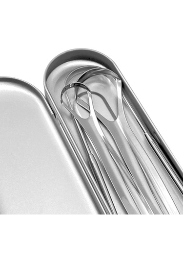 Homyl 3 Parça Dil Sıyırıcılar Taze Nefes Metal Yeniden