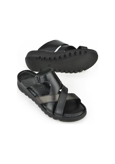 Ziya, Kadın Hakiki Deri Terlik 1411008z012 Siyah 1411008z012 000 Siyah