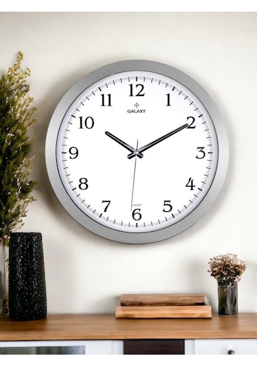 Galaxy 1964-k Serisi Lüx Premium Klasik Ofis Ve Duvar Saati 35 Cm Gri