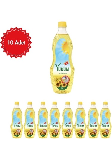 Yudum Ayçiçek Yağı 10 Adet X 2 L Ekonomik Paket Hafif Ve Doğal Lezzet