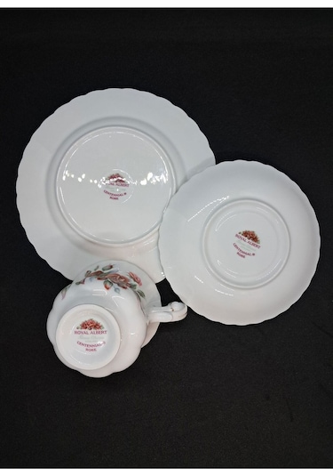 Yıldönümü Gülü Vintage Çay Fincanı 3 Parça 200 Ml