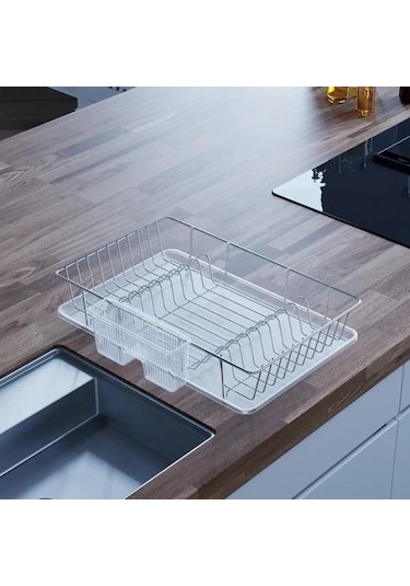 Geseus Home Tek Katlı Tabaklık Bulaşıklık Krom Kb003k Krom