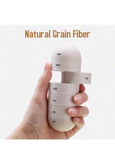 Springsun Haftalık Sağlam Kapaklı İlaç Kutusu, Taşınabilir 7 Günlük Bölmeli Organizer, İlaç-jewelry-şeker Saklama Kutusu Beyaz