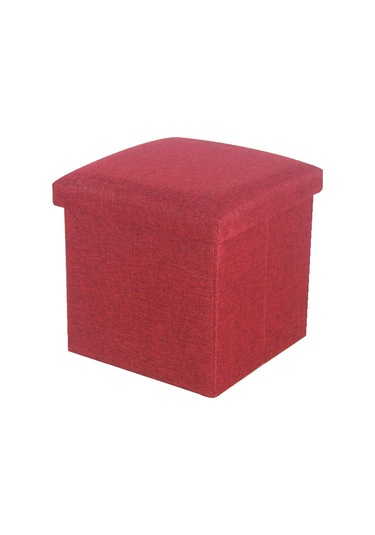 Sones Ana Sayfa Katlanabilir Kumaş Saklama Sandalyeleri Çok İşlevli Kare Kanepe, Renk: Koyu Kırmızı