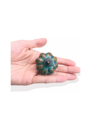 Dolaplar, Banyolar, Gardıroplar Ve Çekmeceler İçin Seramik Sırlı Kapı Kolları Mavi