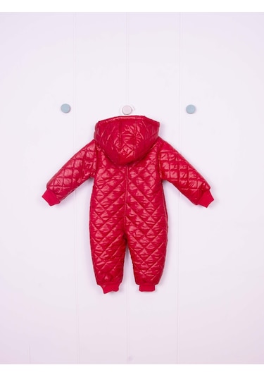 Mikro Kozmonot Kırmızı Bebek Tulumu Kırmızı