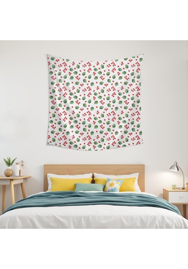 Noel Temalı 50x50 İnç Kare Goblen Duvar Halısı, Oturma Odası, Yatak Odası Ve Genç Odası İçin