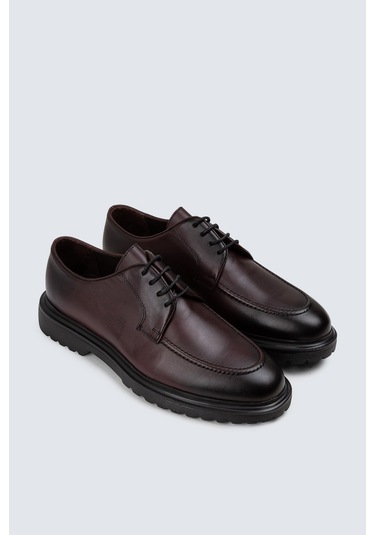 Deery Hakiki Deri Bordo Günlük Erkek Ayakkabı - 01931mbrde02 Bordo
