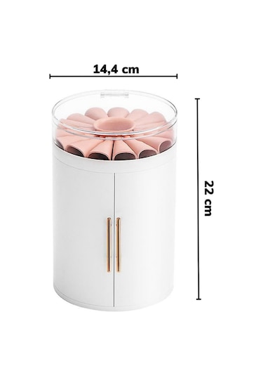 Piev House By House 2 Si 1 Arada Makyaj Ve Takı Küpe Kolye Bujiteri Düzenleyici Organizer Set Krem