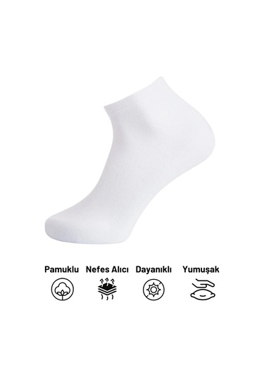 Bilek Boy Pamuklu Patik Çorap Unisex 6 Çift 001