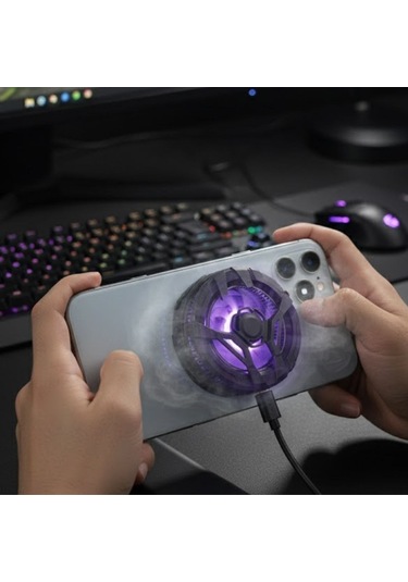 Mercansa Manyetik Telefon Ve Tablet Soğutucu - Güçlü Sessiz Fanlı, Hızlı Isı Dağıtıcı Mobil Cihaz Soğutma Aparatı S25 Radiator Renkli