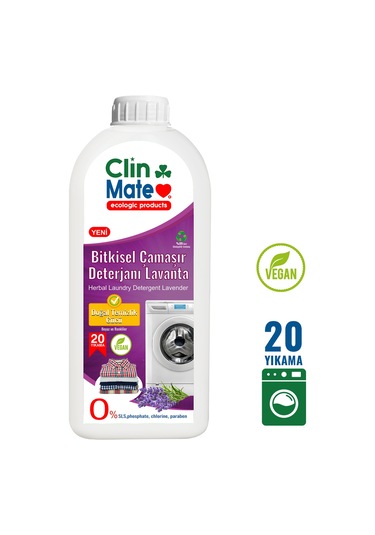 Clinmate Ekolojik Bitkisel Lavanta Çamaşır Deterjanı 20 Yıkama 750 ML