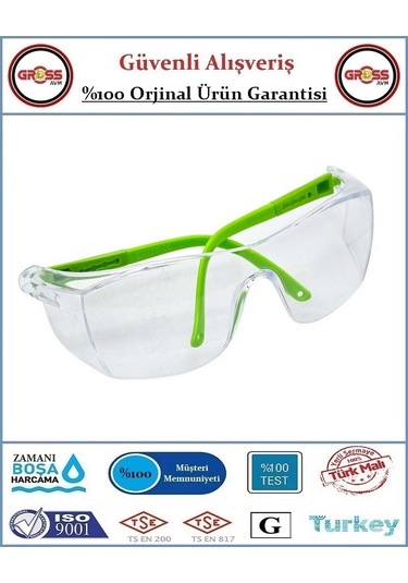 Şeffaf Camlı Koruyucu Gözlük