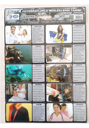 Livan Sticker Meslekler Tanıtım Seti