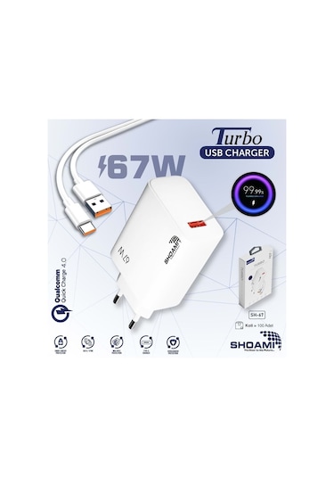 Redmi Note 12 Pro 5g Uyumlu 67 Watt Sh-67 Hızlı Ve Turbo Şarj Seti Kafa+ Kablo