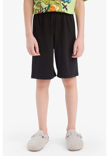 Defacto Erkek Çocuk Ninja Turtles-retro Pijama Takımı Kısa Kollu Üst Şort E6965a825hsgn597 Yeşil