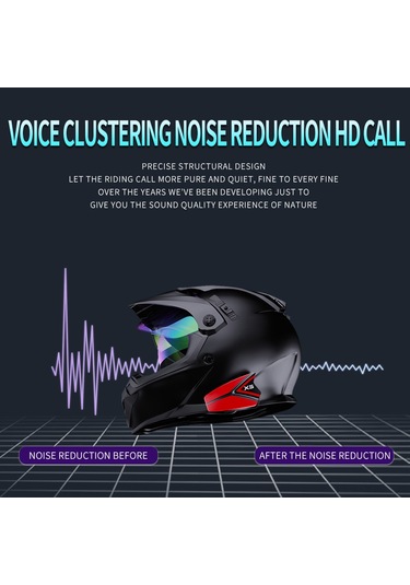 Vkemall Motorsiklet Kask Kulaklığı: Ip67 Su Geçirmez, Bt5.0 Kablosuz Müzik, Akıllı Gürültü Engelleme, 600mah Batarya, Siyah