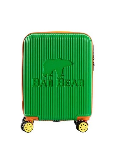 Bad Bear Logo Suitcase 23.01.80.003y Yeşil Kabin Küçük Boy Tekerlekli Abs Valiz 40 Lt. Yeşil