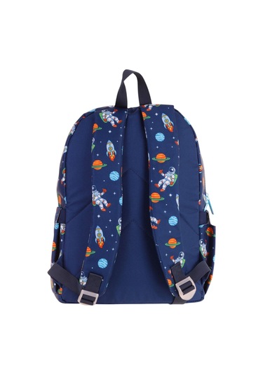 Kaukko Kids Üç Gözlü Erkek Çocuk Okul Sırt Çantası Roket Detaylı - L5260 Lacivert