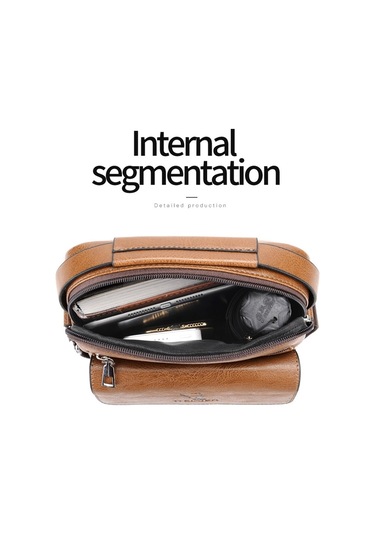 Weıxıer D245 Erkek İş Çantası Büyük Kapasiteli Omuz Sırt Çantası Koyu Kahverengi