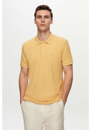Ds Damat Regular Fit Açık Sarı Pike Dokulu %100 Pamuk Kıvrılmaz Polo Yaka Nakışlı T-Shirt 4HC14ORT51000 Sarı Ds Damat Regular Fit Açık Sarı Pike Dokulu %100 Pamuk Kıvrılmaz Polo Yaka Nakışlı T-Shirt 4HC14ORT51000 Sarı