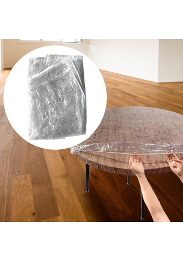 Homyl Pvc Masa Örtüsü Koruyucu Elastik Kenarlı Yemek Takımı Temizlemek