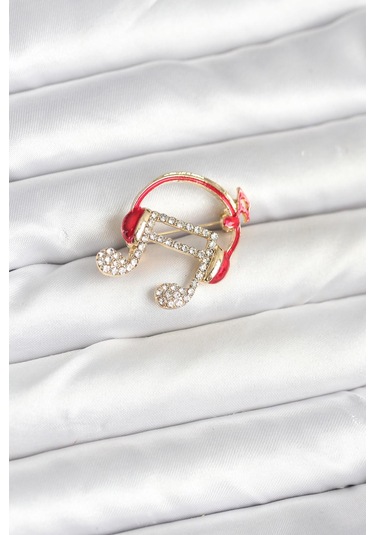 Kulaklıklı Nota Model Broş Çok Renkli