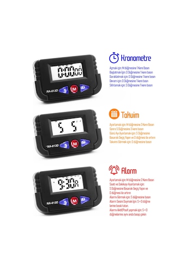 2li Set Şarjlı Masa Lambası + Kronometreli Öğrenci Saati Renk Ayarlı Ders Çalışma Okuma Lambası Beyaz