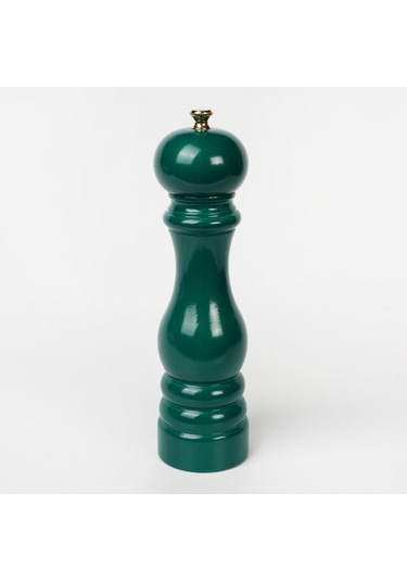 Koyu Yeşil Ahşap Tuz Ve Karabiber El Değirmeni Öğütücü Grinder 22 Cm Koyu Yeşil