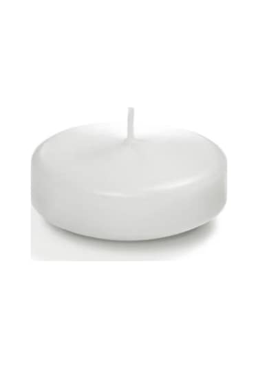 4 Lü Vazo + 12 Adet Çap 5 Cm Beyaz Yüzen Mum Beyaz
