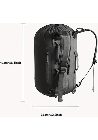 Sandwich Motion003 Siyah Genişleyen Sırt Çantası Kamp Yürüyüş Ayarlanabilir Askılı Fonksiyonel Çanta Siyah