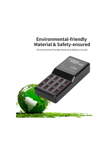 Reedark 12 Usb Portlu Akıllı Şarj Aleti - Hızlı Ve Güvenli, Çok Cihaz Desteği, Otomatik Tanı, Taşınabilir, Çok Fonksiyonlu Şarj Cihazı Classıc