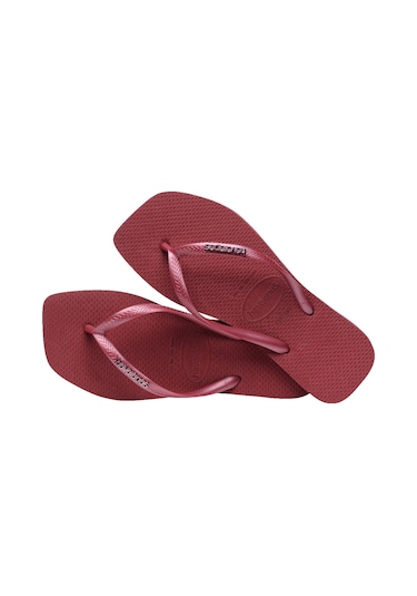 Havaianas Square Logo Metallic Plaj Terliği 4148257 Amarant Rengi Koyu Kırmızı