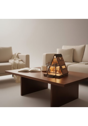 Kendin Yap Maket Ev Orman Bungalov Balkonlu