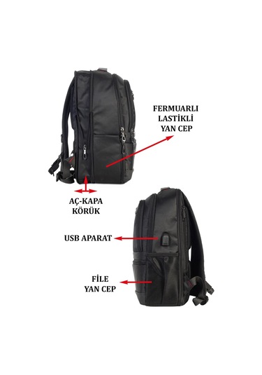 Laptop Sırt Çantası 15.6 İnç Tam Körüklü Usb Aparat 8683255013265