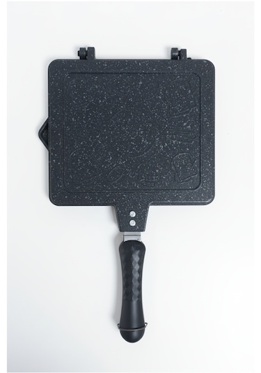 Emsan Yeni Tost Grill Ocak Üstü Tost Tavası 20x23 Cm Siyah