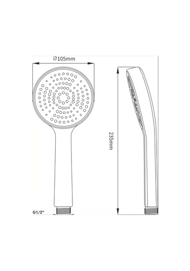 Argo Mat Siyah Duş Başlığı 210931441 Siyah