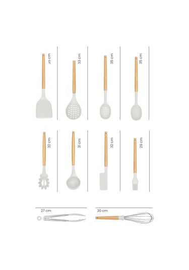 Valletta VLT1180 Matis 11 Parça Standlı Mutfak Servis Seti - Beyaz