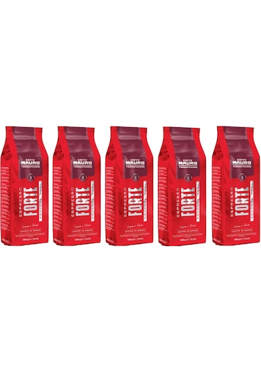 Caffe Mauro Espresso Forte Çekirdek Kahve 1 Kg X 5 Paket Çekirdek Kahve