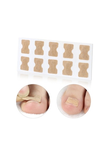 10 Adet Tutkalsız Ortopedik Tırnak Ayak Düzeltici Beyaz Alt