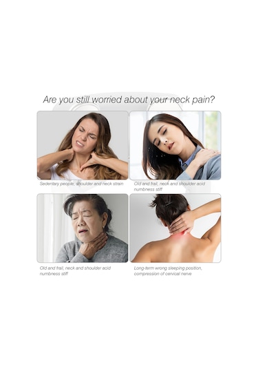 Akıllı Boyun Masaj 4 Başlıklı Usb Isıtmalı Titreşimli Masaj Cihazı Beyaz