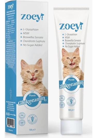 Zoey Glukozamin Paste Kediler İçin Eklem Sağlığını Desteleyen Malt 100 G
