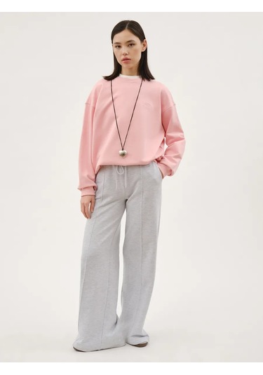 Modıs Oversize Baskılı Sweatshirt İçi Polar Olmayan 431045267 Pembe