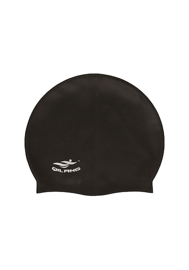 Sones Yetişkin Düz Renk Su Geçirmez Silikon Yüzme Bonesi Siyah