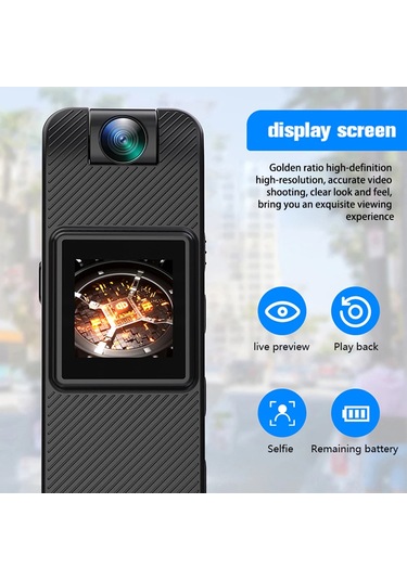 Xindoker "1080p : Gece Görüşlü, Dönebilen Lensli, Manyetik Klipsli Polis Ve Teslimatçılar İçin"