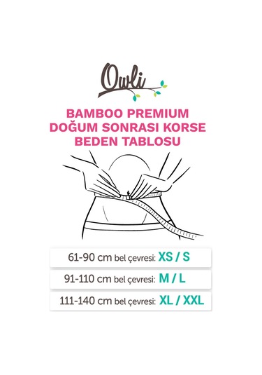 Owli Bamboo Premium Doğum Sonrası Korse Ten
