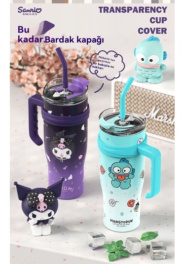 Aurora Büyük Mac Buz Bardağı Termal Bardak Saplı Büyük Kapasiteli Bardak Mor